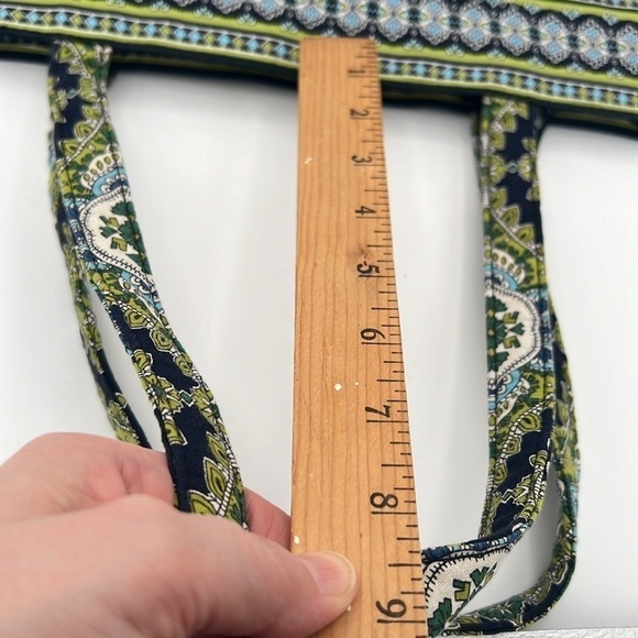 Vera Bradley Hannah Cambridge pattern blue green white purse tote shoulder bag - Picture 11 of 15